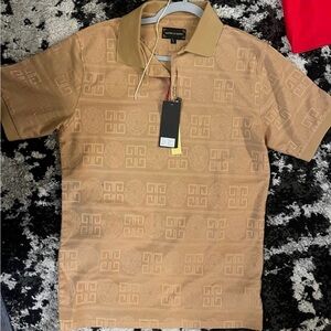 Tan Designer Polo Shirt